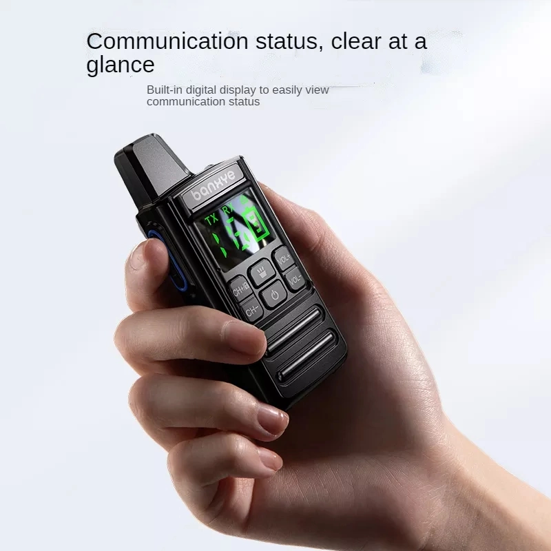 Hot Selling Portable Mini Walkie-Talkies Twin Pack Two Way Radio with Long Range UHF Distance
