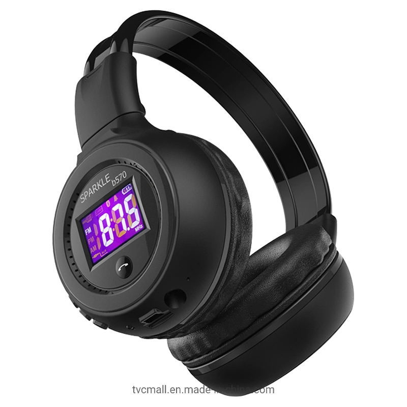 Zealot B570 HiFi Bluetooth Headphone Stereo Wireless Calling Music Headset Support FM Radio TF Card - Black